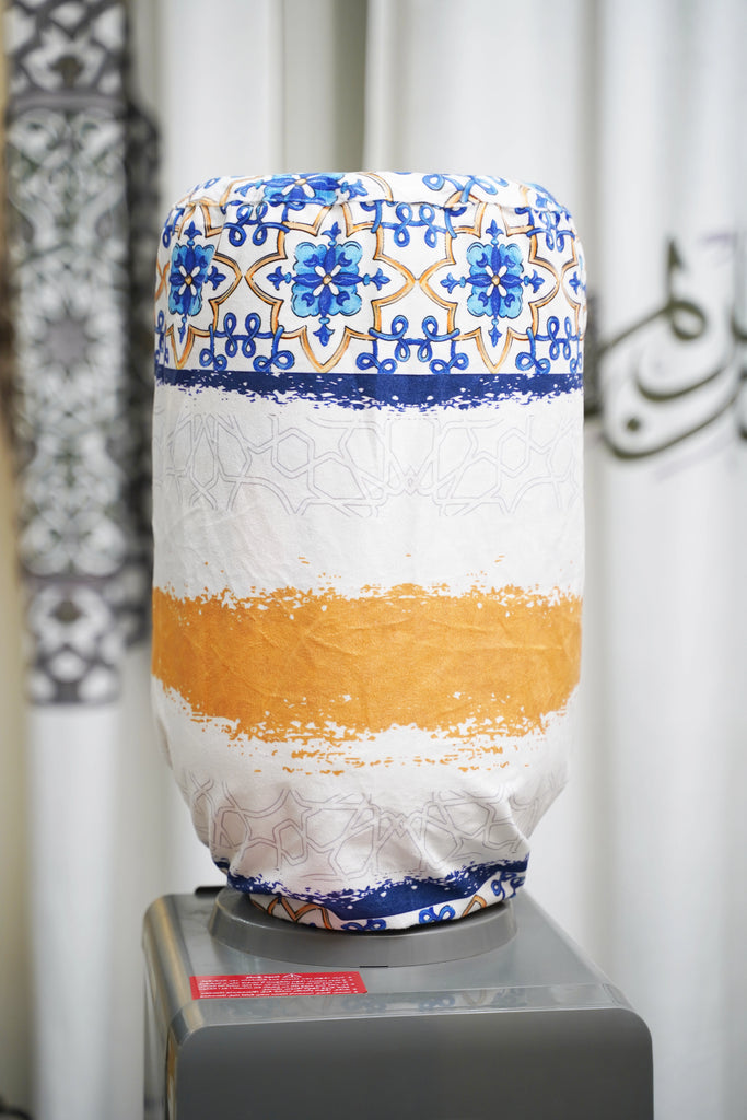 Blue Orange Islamic Tiles Ramadan Cover For Water Dispenser satra