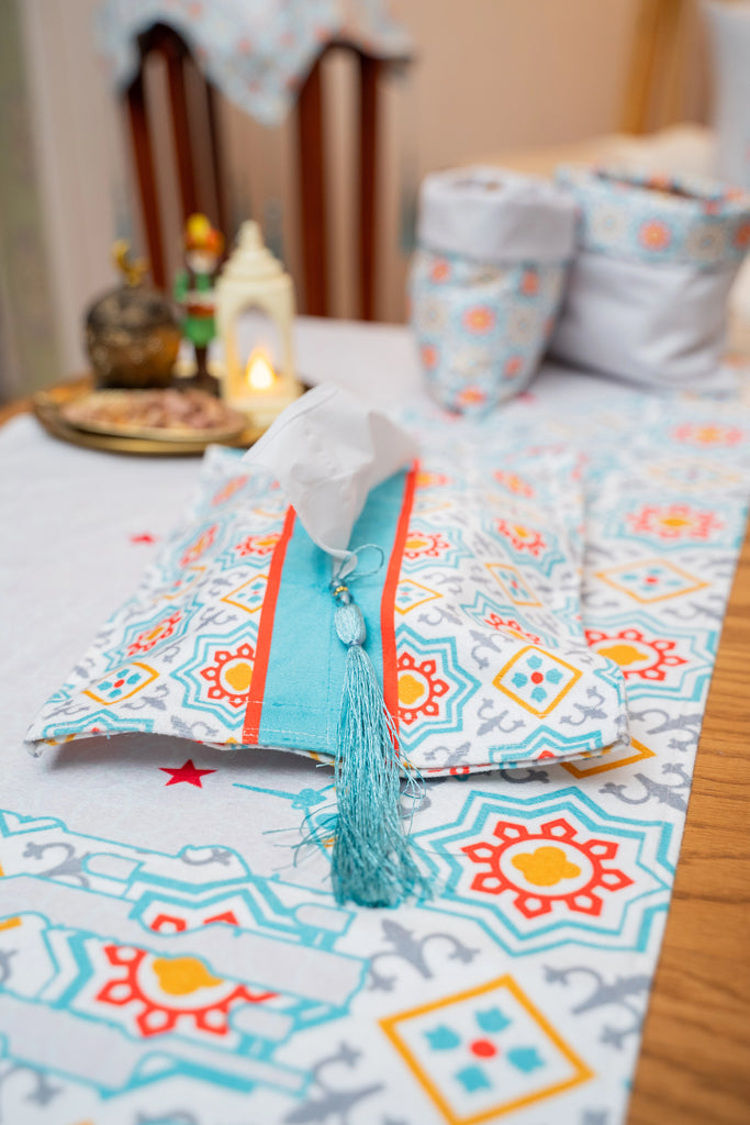 Turquoise Mosque Ramadan Tissue Cover satra