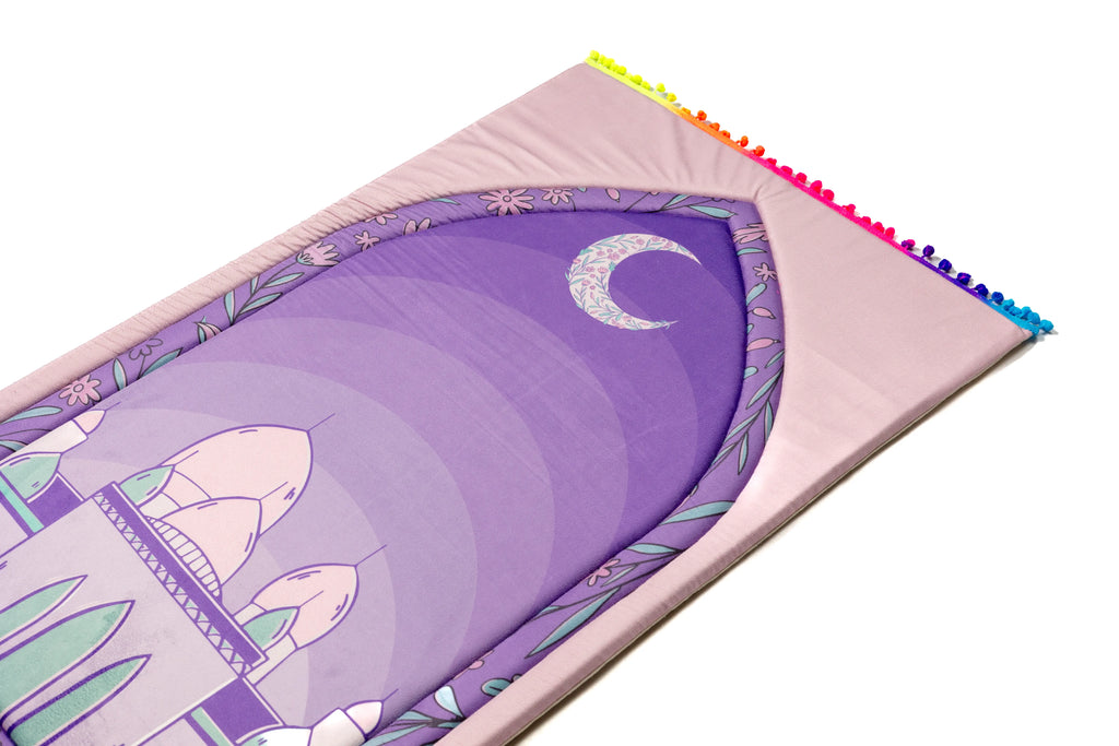 Purple Blooming Kids Prayer Mat satra