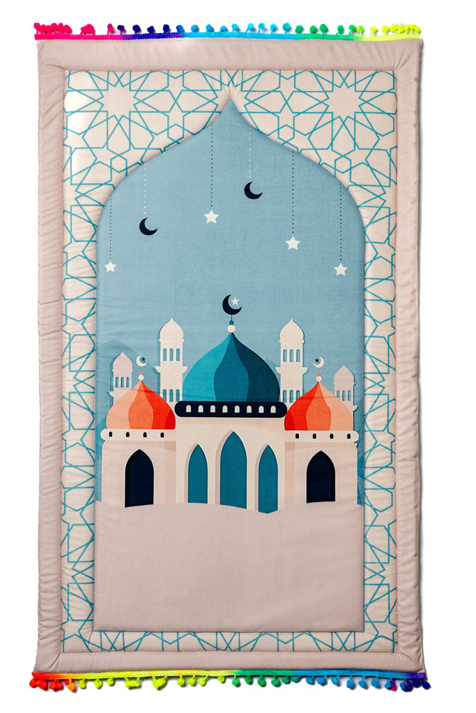 Peaceful Ramadan Night Kids Prayer Mat satra