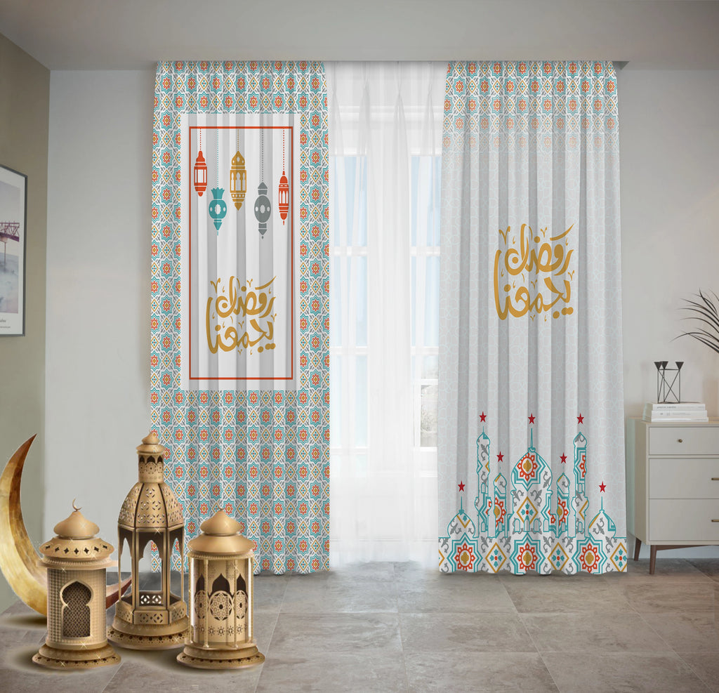 Turquoise Mosque Curtains Ramdan satra