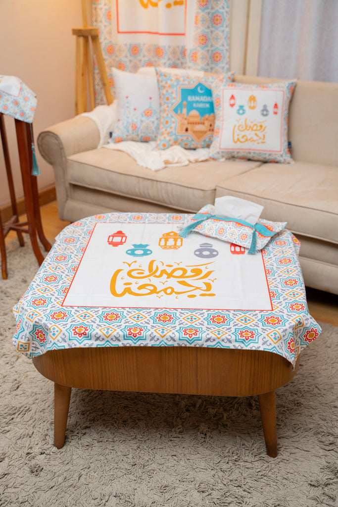 Turquoise Mosque Ramadan Tablecloth satra