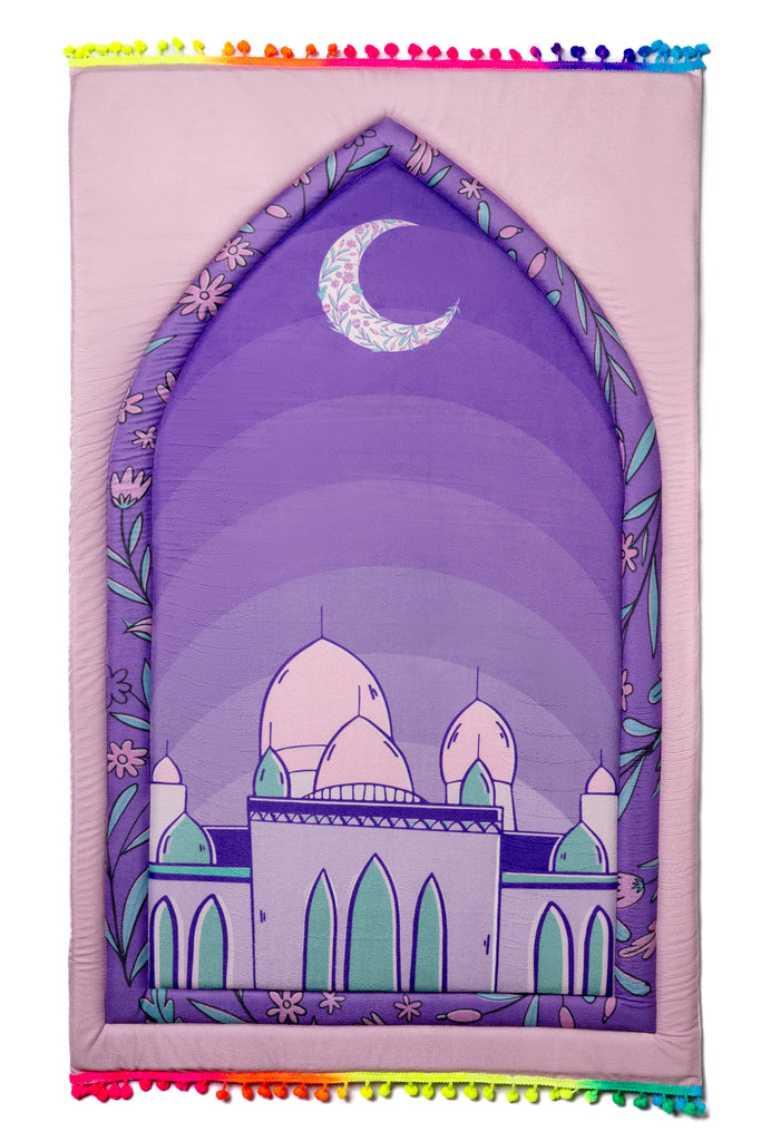 Purple Blooming Kids Prayer Mat satra