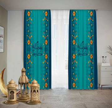 Terquoise Mosaic Curtains Ramdan satra