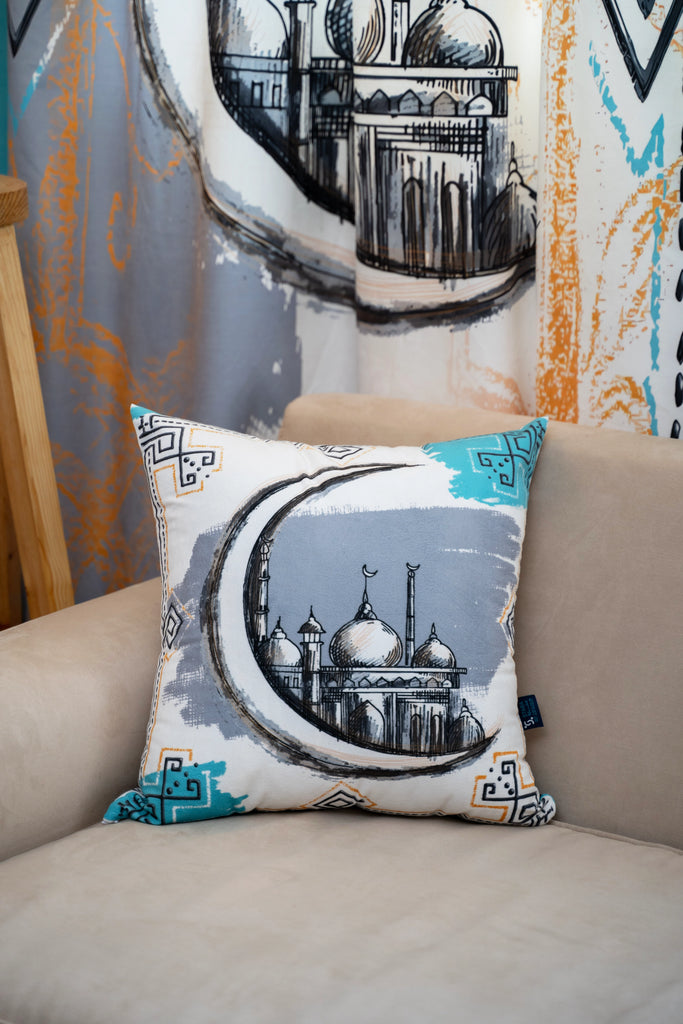 Turquoise Sketched Mosque Ramadan set satra