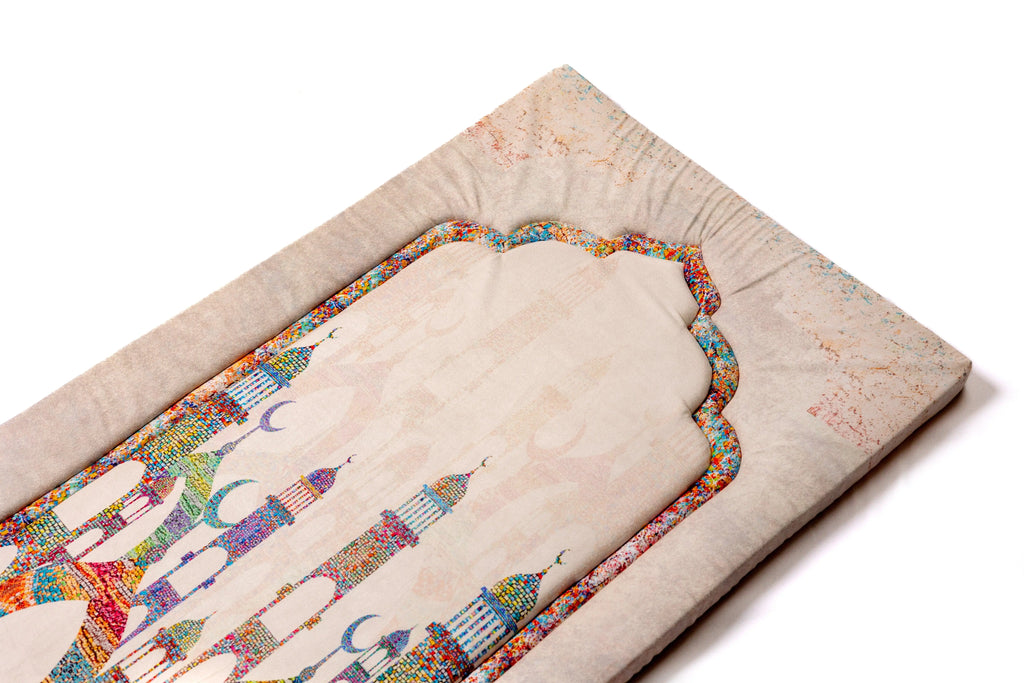 Mosaic Mosque Premium Prayer Mat - stara