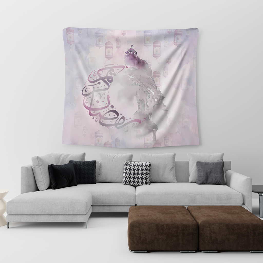 Mauve Crescent Moon Tapestry satra