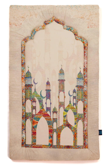 Mosaic Mosque Premium Prayer Mat - stara