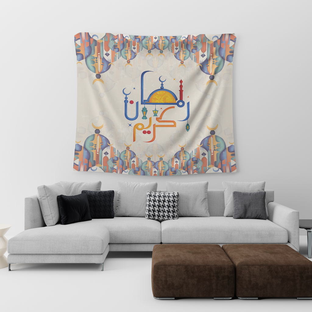 Islamic Colored Mosques Tapestry satra