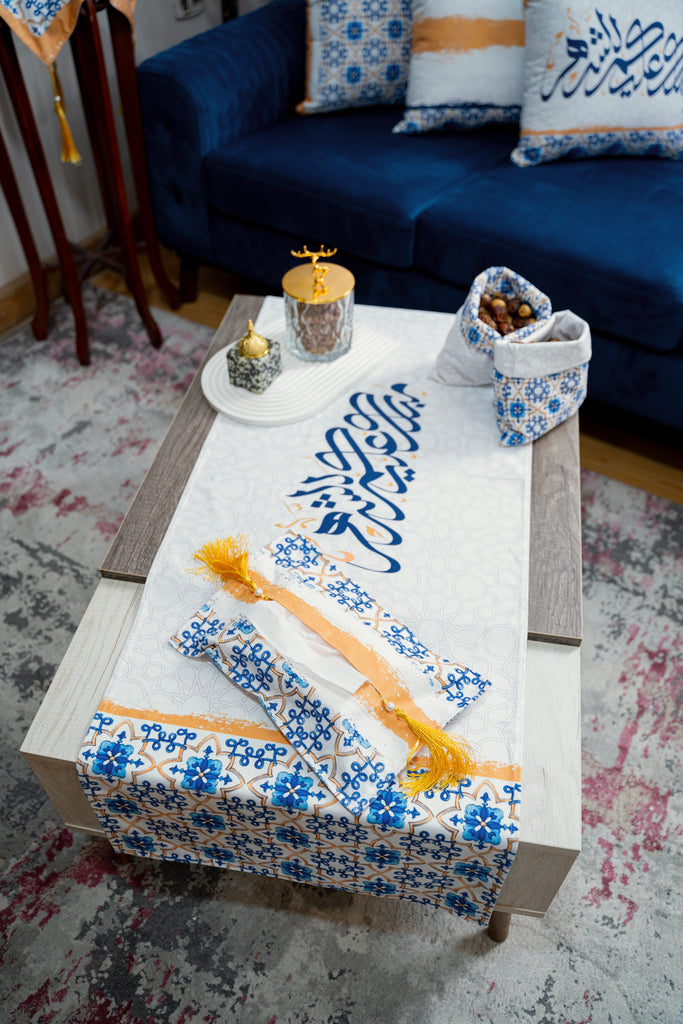 Blue Orange Islamic Tiles Ramadan set satra