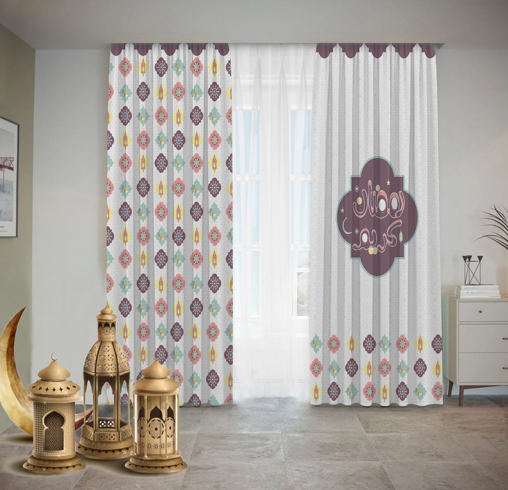 Cute Islamic Tiles Curtains Ramdan satra